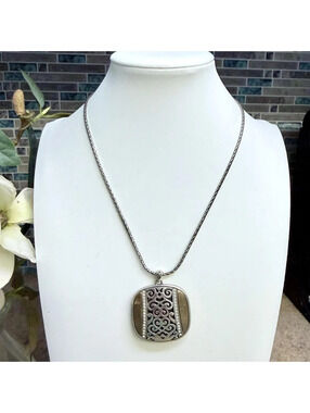 Brighton Shadow Play Reversible Pendant Necklace